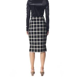 NWOT Kaelen Checked Wool Pencil Skirt Size 8